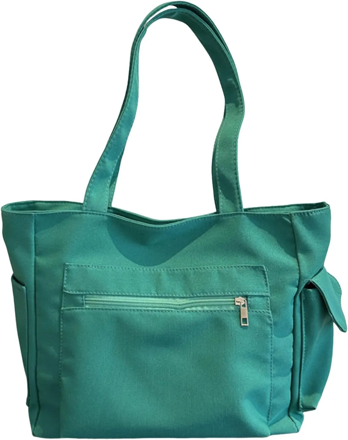 Medium Tote Bags for Women Fashion Versatile Satchel Purses with Multi Zipper Pocket Slouchy Bag for Women(Green)