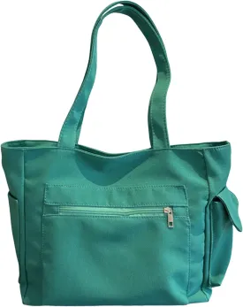 Medium Tote Bags for Women Fashion Versatile Satchel Purses with Multi Zipper Pocket Slouchy Bag for Women(Green)