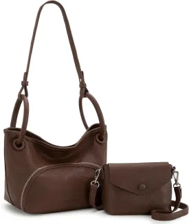 Montana West 2PCS Purses for Women Small Slouchy Hobo Bag Soft Vegen Leather Purse