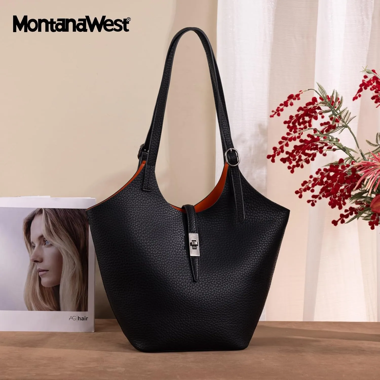 Montana West Hobo Bags for Women Designer Soft PU Leather Shoulder Bag with Detachable Pouch