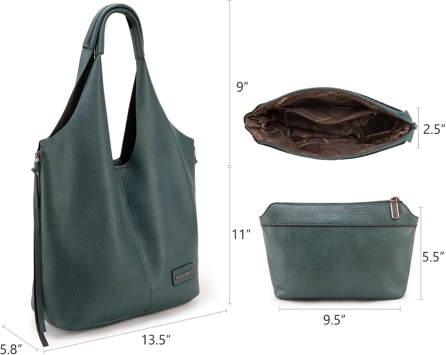 Montana West Slouchy Hobo Bags for Women Soft Designer Shoulder Purses Ladies Top Handle Handbag