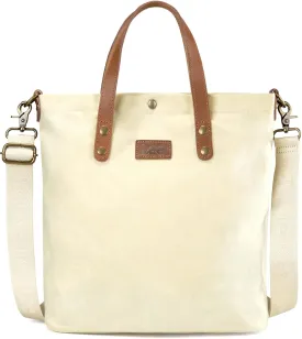 Montana West x Lee Tote Bag for Women Waxed Canvas Top Handle Handbags with Leather Handle and Strap