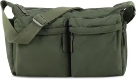 Nylon Crossbody Messenger Bag for School, Women Large Shoulder Bag Hobo Tote Bag Lightweight Computer Crossbody Bag