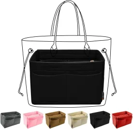 OMYSTYLE Purse Organizer Insert, Felt Tote Bag Organizer Insert with 5 Sizes, Handbag Dividers for Inside Purse, Compatible with Longchamp, Neverful, Speedy and More