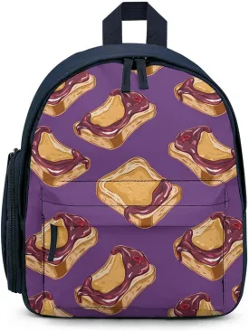 Peanut Butter Jelly Breakfast Mini Backpack Small Shoulders Luggage Daypack Business Weekender Bag for Men Women