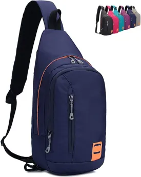 Peicees Small Sling Backpack Waterproof Unisex Shoulder Bag Chest Crossbody Daypack