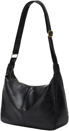 Shoulder Bag for Women,Slouchy Hobo Bags Lightweight Everyday Purse Vintage PU Leather Tote Bag for Work/Travel