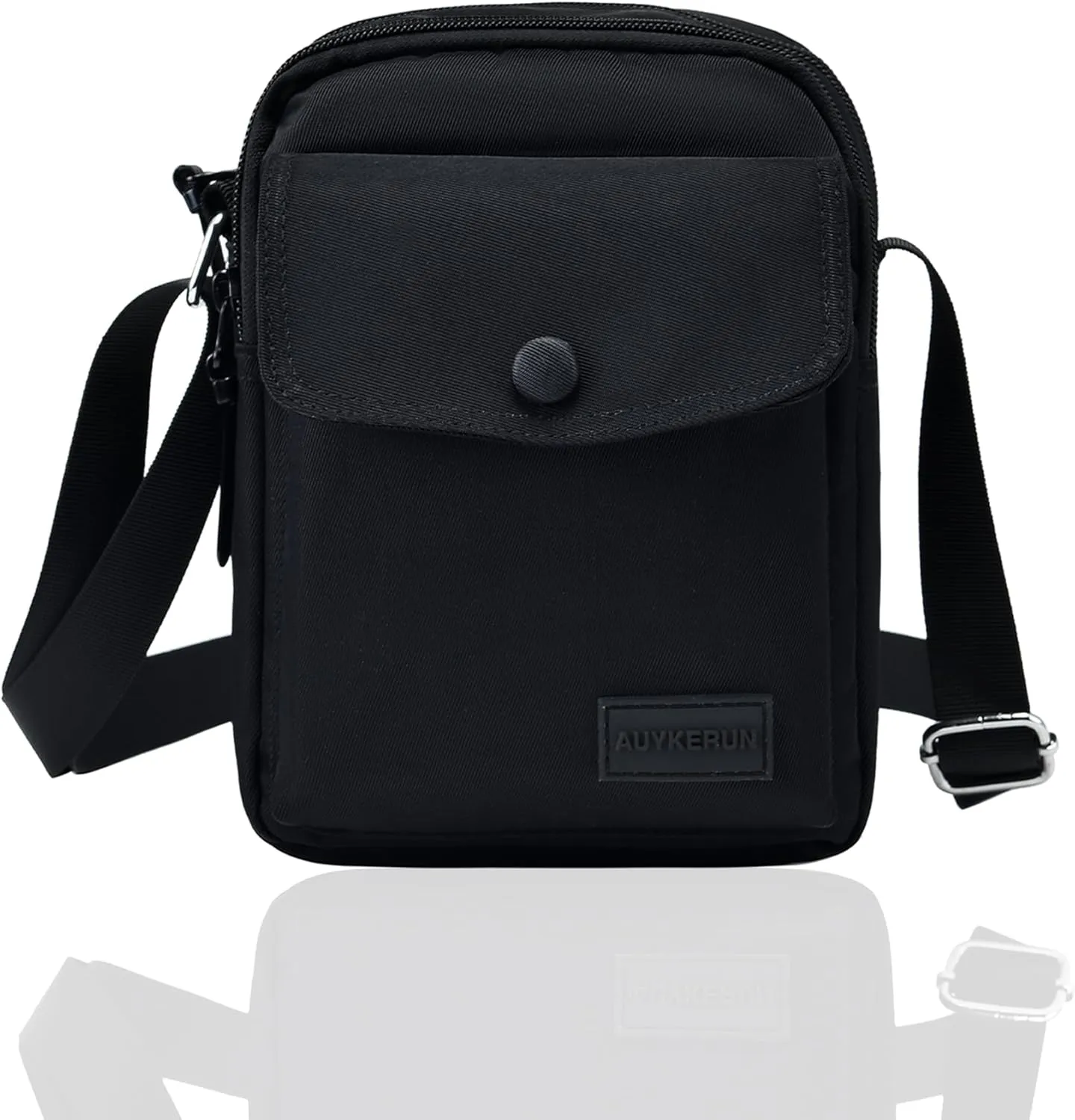 Small Nylon Crossbody Bags for Women with Adjustable Strap, Mini Purse, Shoulder Bag Traveling Workout(Black) 