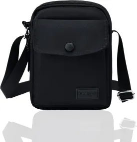 Small Nylon Crossbody Bags for Women with Adjustable Strap, Mini Purse, Shoulder Bag Traveling Workout(Black) 
