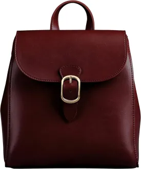 SUNLIGHT LEAVES Simple Vegan Leather Flap 3 Way Convertible Backpack For Women Classic Vintage Faux Leather Fashion Daypack (Red)
