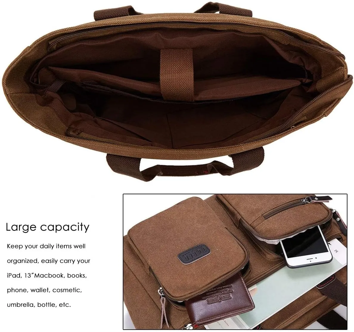 ToLFE Women Top Handle Satchel Handbags Shoulder Bag Messenger Tote Bag Purse Crossbody Bag Travel Work Tote Bag
