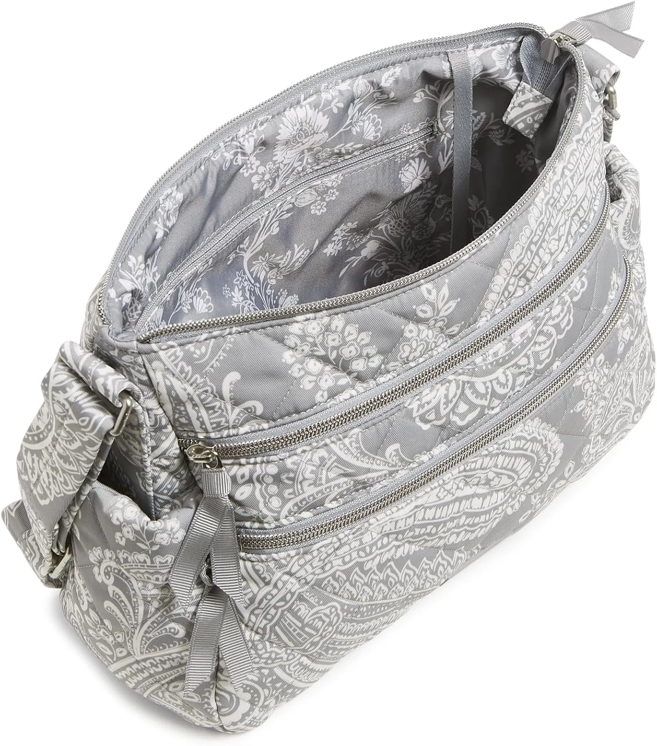 Vera Bradley Women's Performance Twill Triple Zip Shoulder Satchel Purse