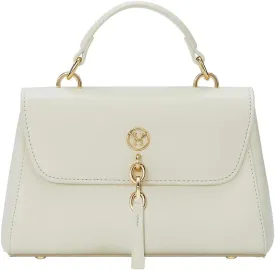 VICTORIA HYDE Women's Small Satchel Handbag Crossbody Purse Top Handle Bag (White)