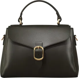 Vintage Vegan Leather Flap Top Handle Bag For Women Retro Satchel Casual Purse Simple Shoulder Classic Handbag