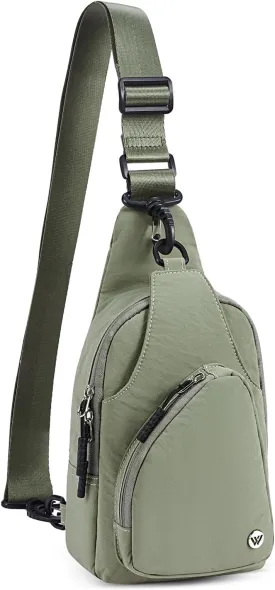 WESTBRONCO Small Sling Bag for Women Nylon Crossbody Sling Backpck Lightweight for Travel Casual Daily