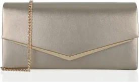 Womens Evening Handbag Vegan Leather Ladies Envelope Clutch Classic Elegant Purse Bags