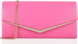 Womens Evening Handbag Vegan Leather Ladies Envelope Clutch Classic Elegant Purse Bags
