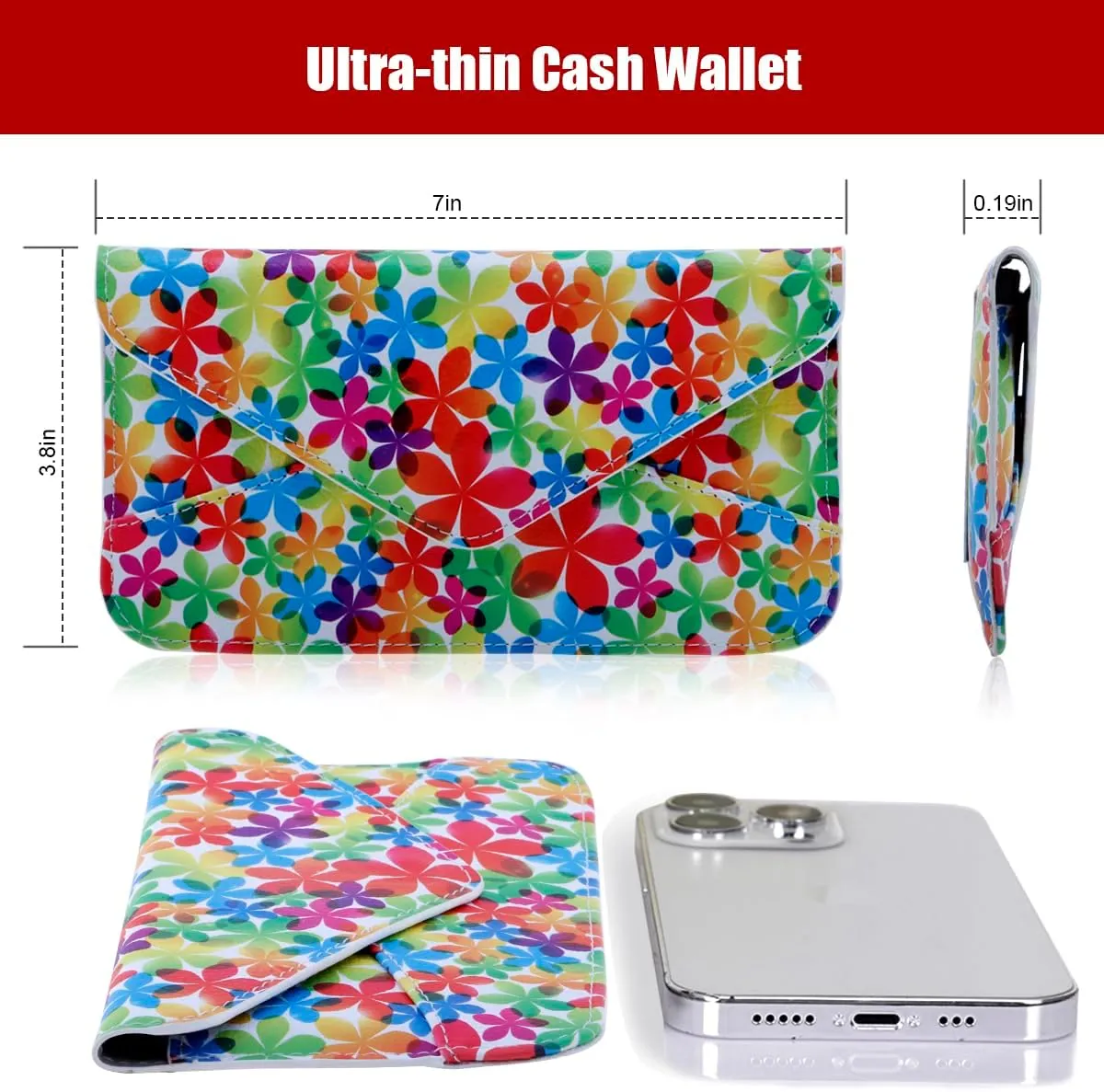 XEYOU Women's Card Wallet Envelope Style Credit Card Holder Cute Cash Wallet for Ladies